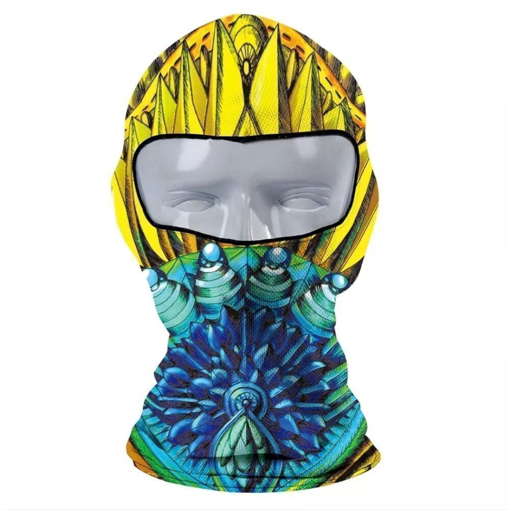 Christmas Mask Balaclava Hood Thin Neck Gaiter Cartoon Printing Full Face Mask